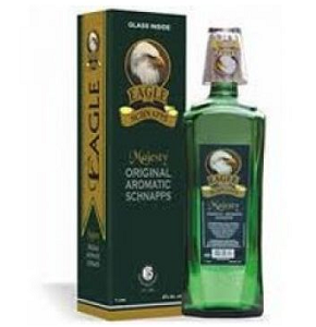 EAGLE AROMATIC SCHNAPPS 75cl with glass