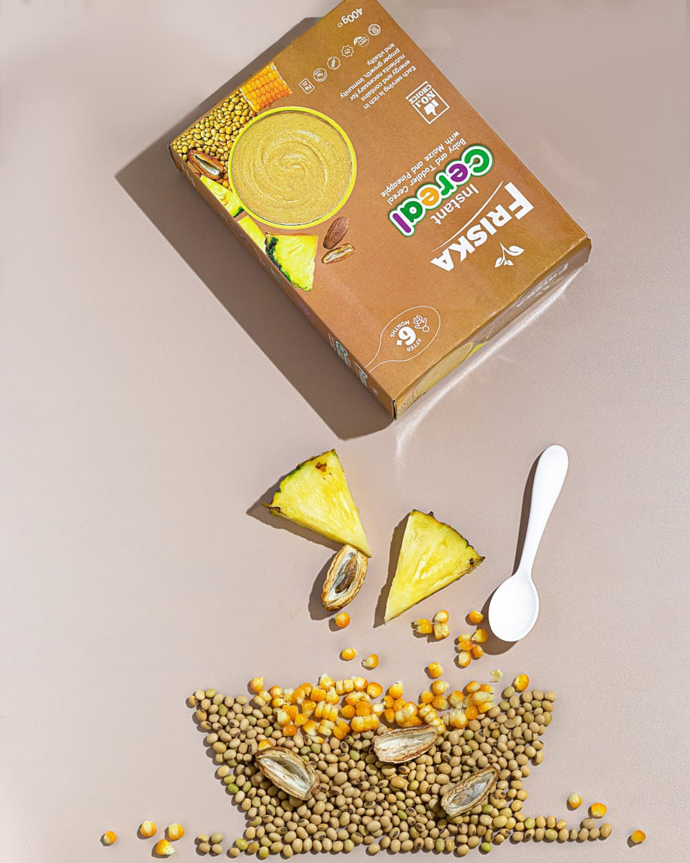Friska Instant Baby and Toddler Cereal with Maize & Pineapple